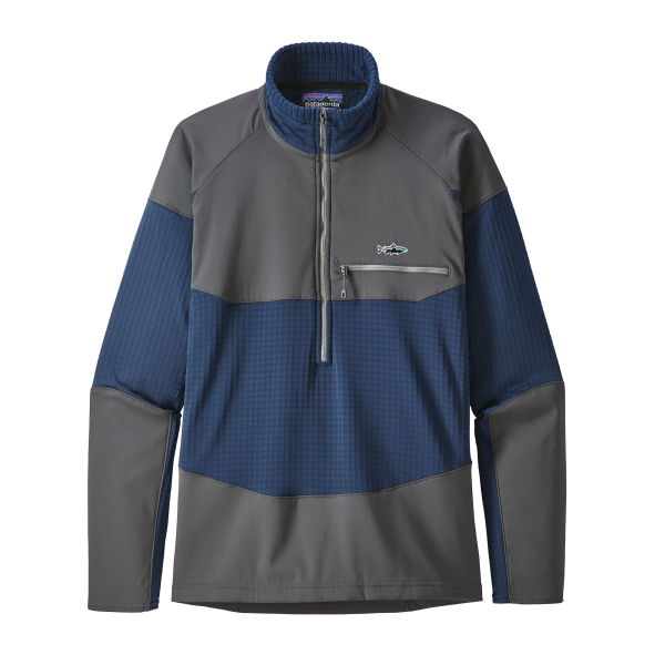 Patagonia Long-Sleeved R1 Fitz Roy 1/4-Zip Stone Blue Patagonia Long-Sleeved R1 Fitz Roy 1/4-Zip Stone Blue